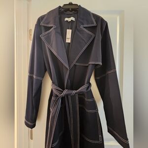 NWT Navy Trench Coat